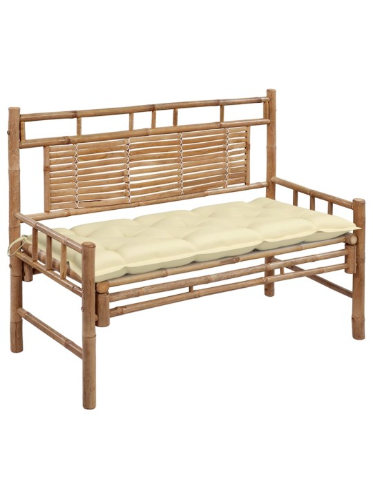 Dārza sols ar matraci, 120 cm, bambuss