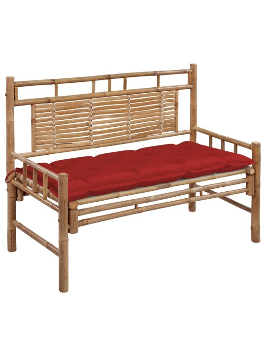 Dārza sols ar matraci, 120 cm, bambuss