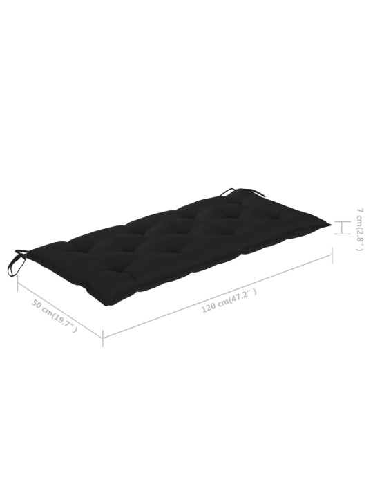 Dārza sols ar matraci, 120 cm, bambuss