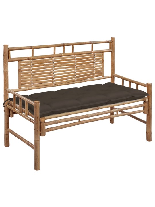 Dārza sols ar matraci, 120 cm, bambuss