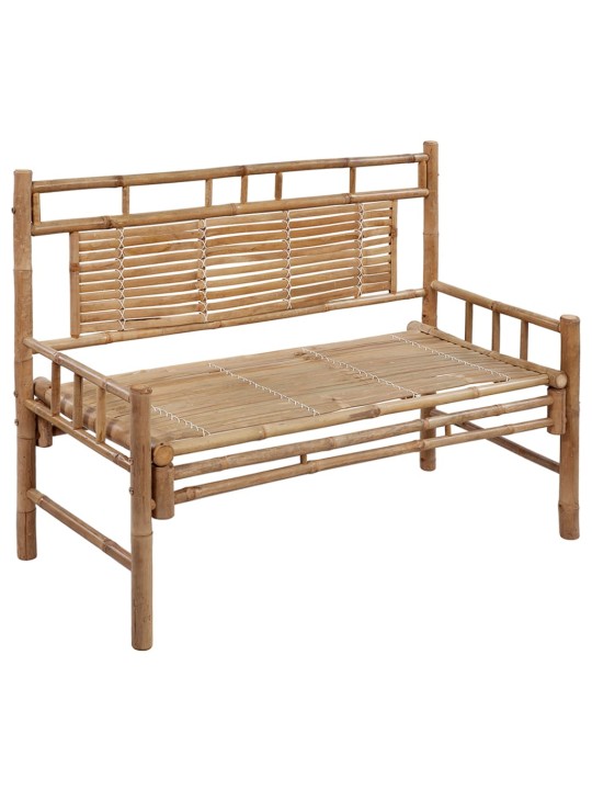 Dārza sols ar matraci, 120 cm, bambuss