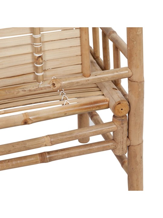 Dārza sols ar matraci, 120 cm, bambuss