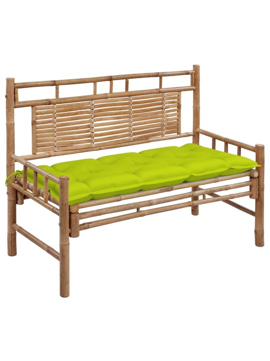 Dārza sols ar matraci, 120 cm, bambuss