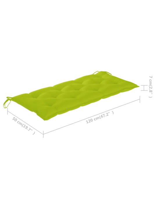 Dārza sols ar matraci, 120 cm, bambuss