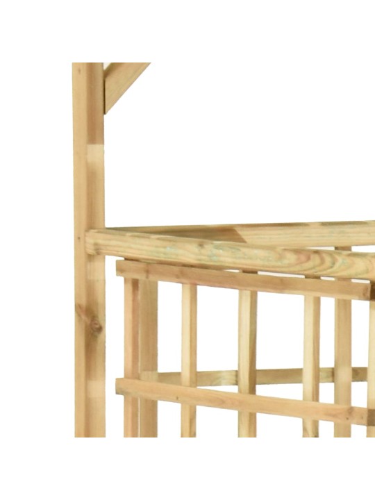 Dārza pergola 2 atkritumu tvertnēm, impregnēts priedes koks