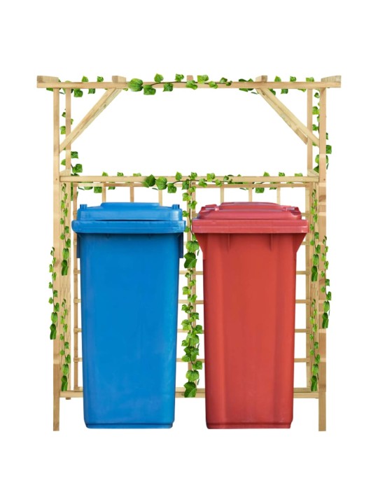 Dārza pergola 2 atkritumu tvertnēm, impregnēts priedes koks
