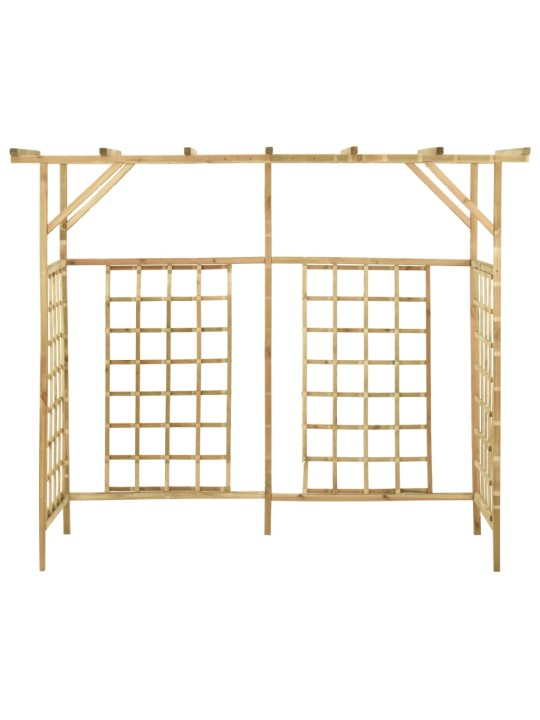 Dārza pergola 3 atkritumu tvertnēm, impregnēts priedes koks