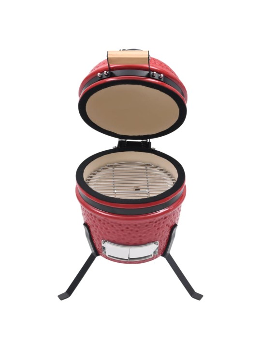 Kamado grils, kūpinātava, keramika, 56 cm, sarkans