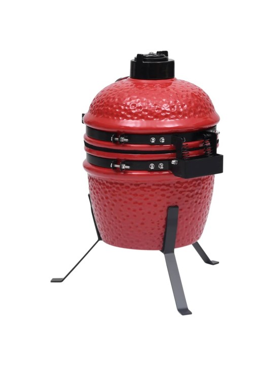 Kamado grils, kūpinātava, keramika, 56 cm, sarkans