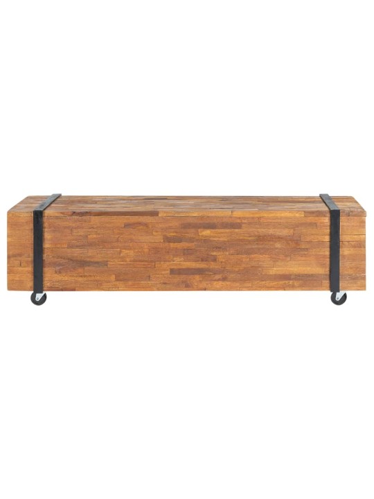 Tv skapītis 110x30x32,5 cm, masīvs tīkkoks