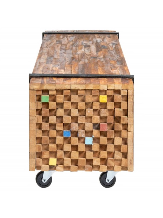 Tv skapītis 110x30x32,5 cm, masīvs tīkkoks