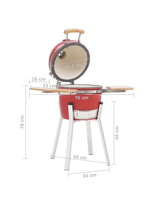 Kamado grils, kūpinātava, keramika, 76 cm