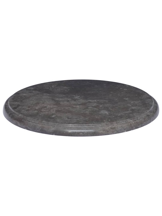 Galda virsma, ø40x2,5 cm, melns marmors