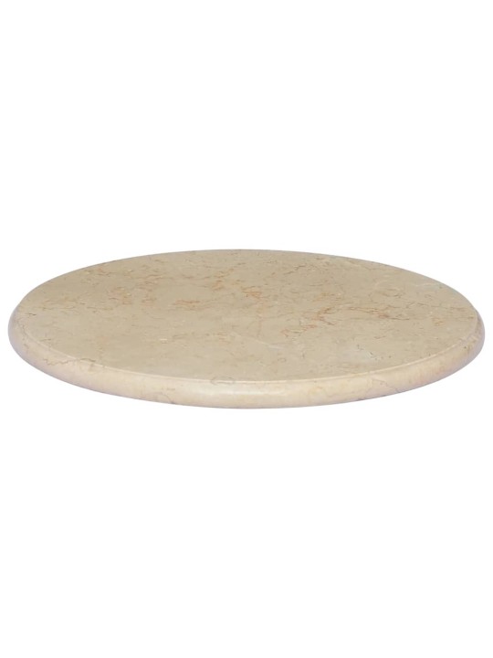 Galda virsma, Ø50x2,5 cm, krēmkrāsas marmors