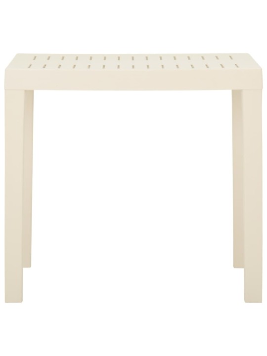 Dārza galds, balts, 79x65x72 cm, plastmasa