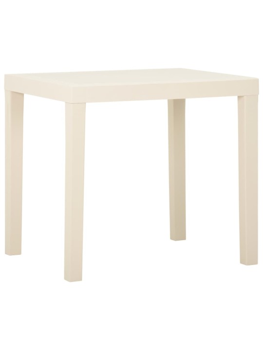 Dārza galds, balts, 79x65x72 cm, plastmasa