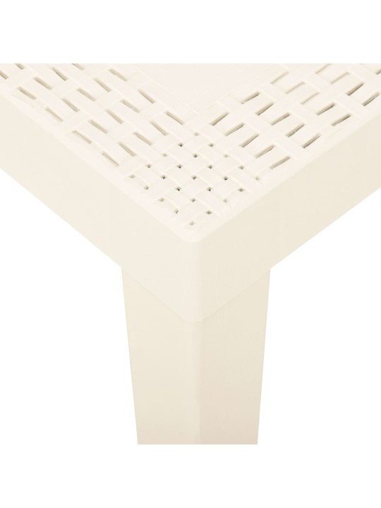 Dārza galds, balts, 79x65x72 cm, plastmasa