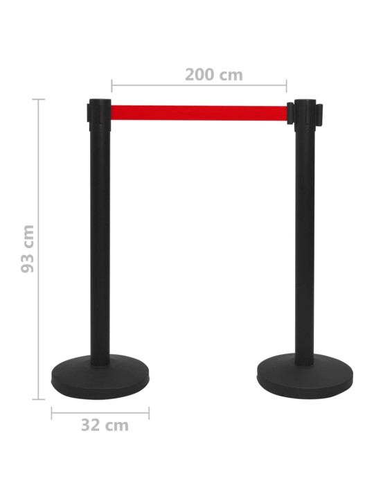 Rindu barjeras ar lenti, 4 gab., melna dzelzs