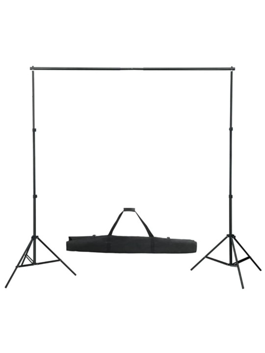 Fotostudijas komplekts – lampas, lietussargi, fons, reflektori