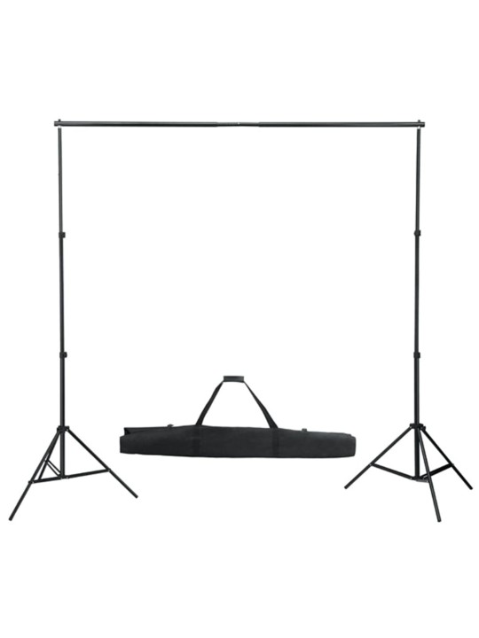 Fotostudijas komplekts – lampas, lietussargi, fons, reflektori