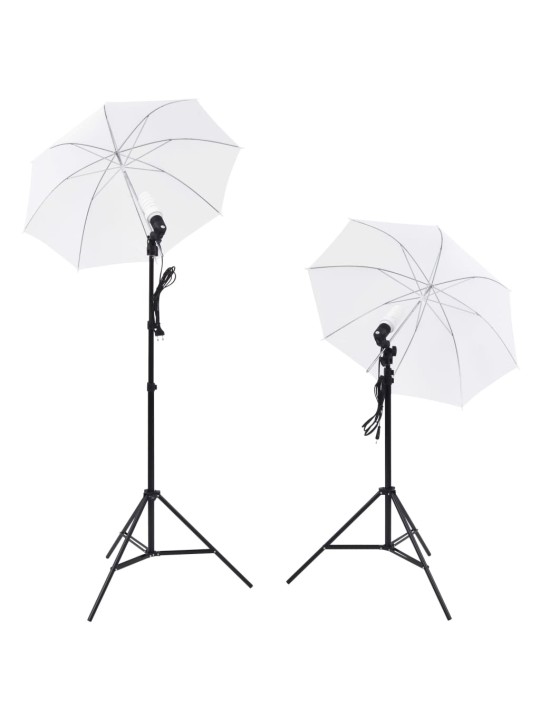 Fotostudijas komplekts – lampas, lietussargi, foni, reflektori