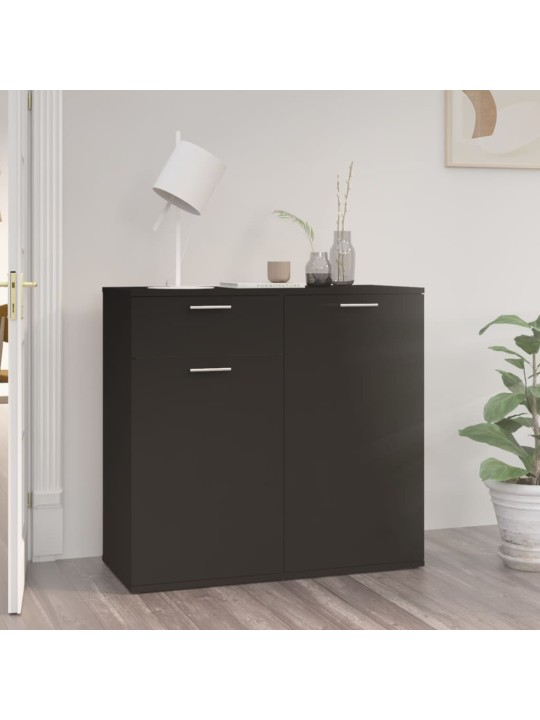 Kumode, melna, 80x36x75 cm, inženierijas koks