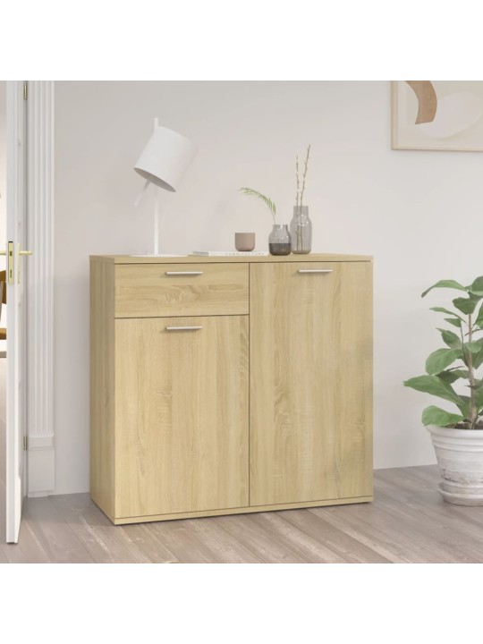 Kumode, ozolkoka krāsa, 80x36x75 cm, inženierijas koks