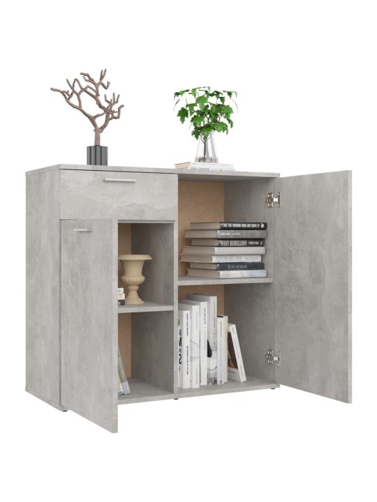 Kumode, betonpelēka, 80x36x75 cm, inženierijas koks