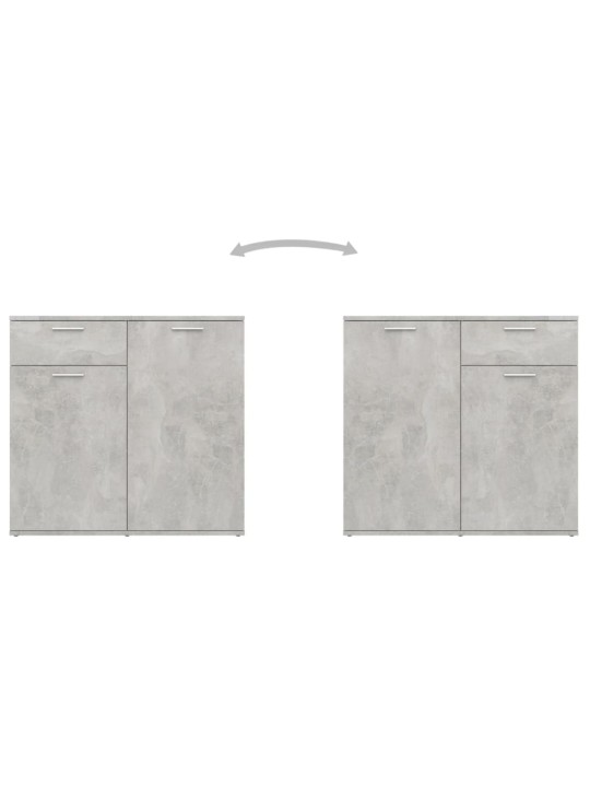 Kumode, betonpelēka, 80x36x75 cm, inženierijas koks