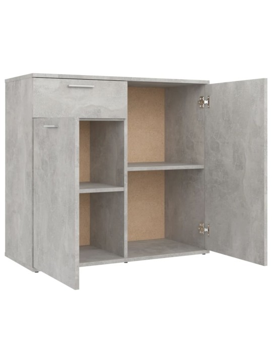 Kumode, betonpelēka, 80x36x75 cm, inženierijas koks
