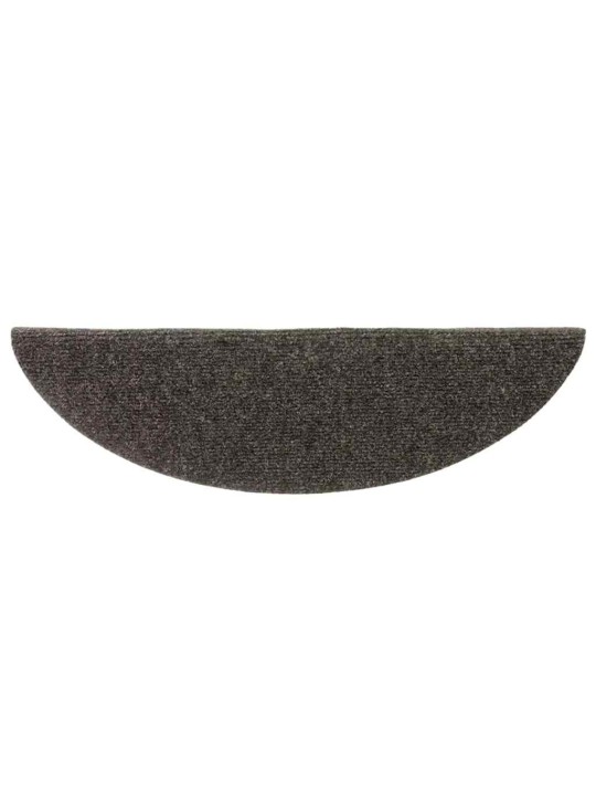 Kāpņu paklājiņi, pašlīmējoši, 5 gab., 56x17x3 cm, antracīta krāsā, pusapaļi