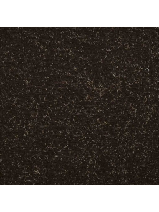 Kāpņu paklājiņi, pašlīmējoši, 5 gab., 65x21x4 cm, tumši brūni, pusapaļi, lieli