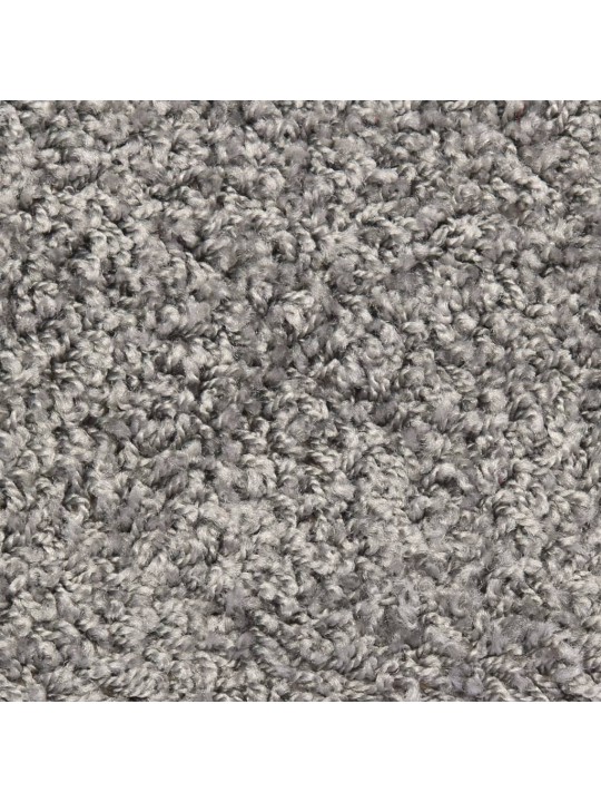 Kāpņu paklājiņi, 10 gab., 56x17x3 cm, pelēki, pusapaļi