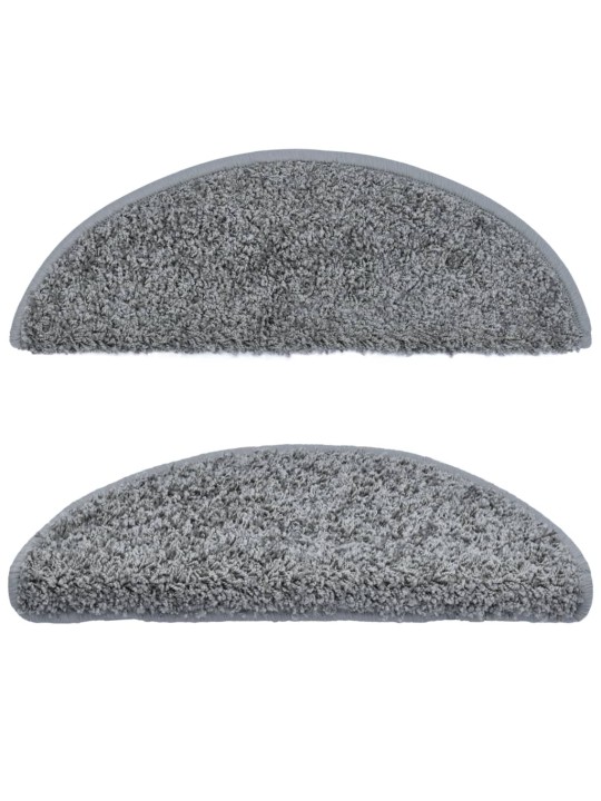 Kāpņu paklāji, 10 gab., 65x21x4 cm, pelēki