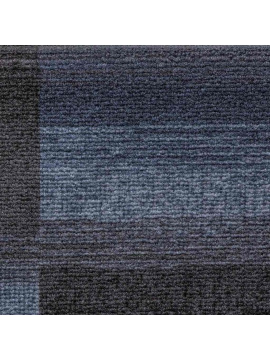Kāpņu paklāji, 10 gab., pašlīmējoši, 65x21x4 cm melni ar pelēku