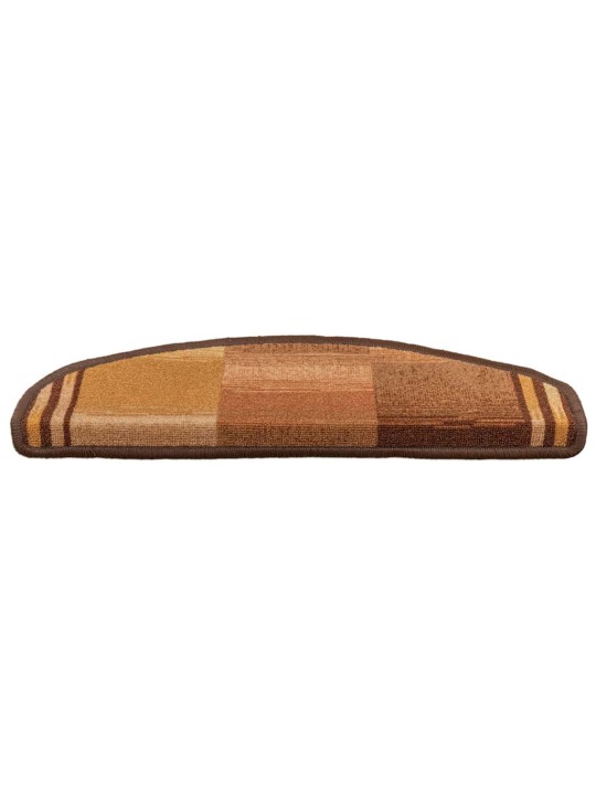 Kāpņu paklāji, 10 gab., pašlīmējoši, 65x21x4 cm, brūni