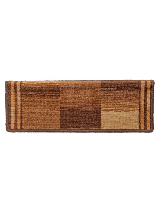 Kāpņu paklāji, 5 gab., pašlīmējoši, 65x21x4 cm, brūni