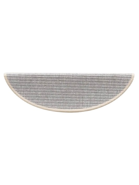 Kāpņu paklājiņi, 15 gab., 56x17x3 cm, sudraba krāsā, pusapaļi
