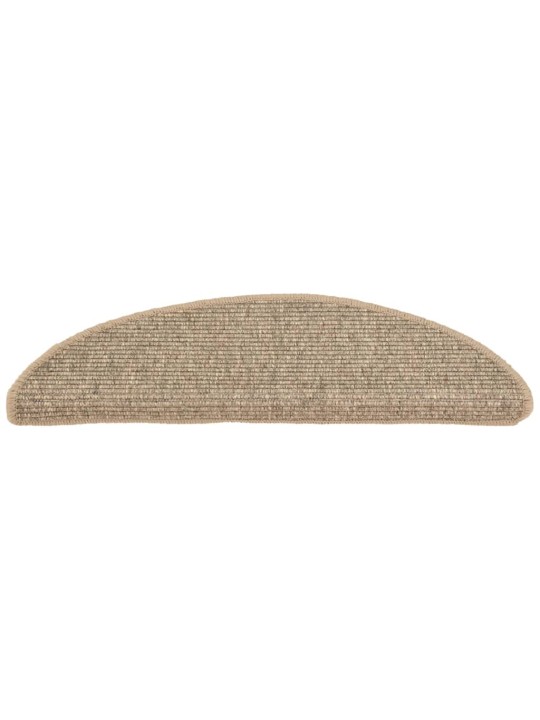Kāpņu paklāji, 15 gab., pašlīmējoši, 56x17x3 cm, tumši bēši