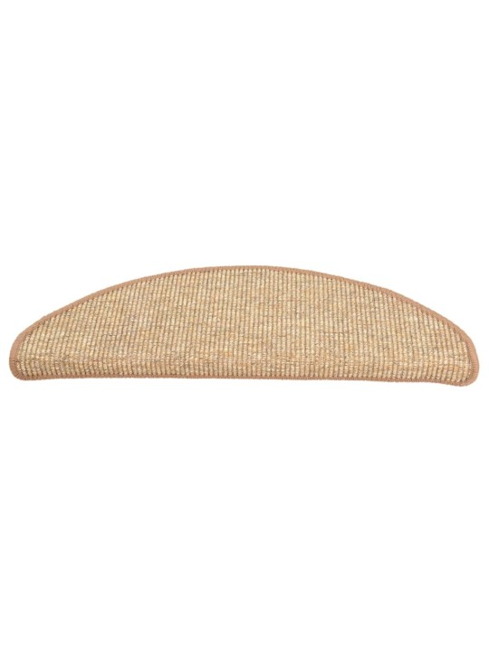 Kāpņu paklājiņi, 15 gab., 65x21x4 cm, gaiši brūni, pusapaļi, lieli