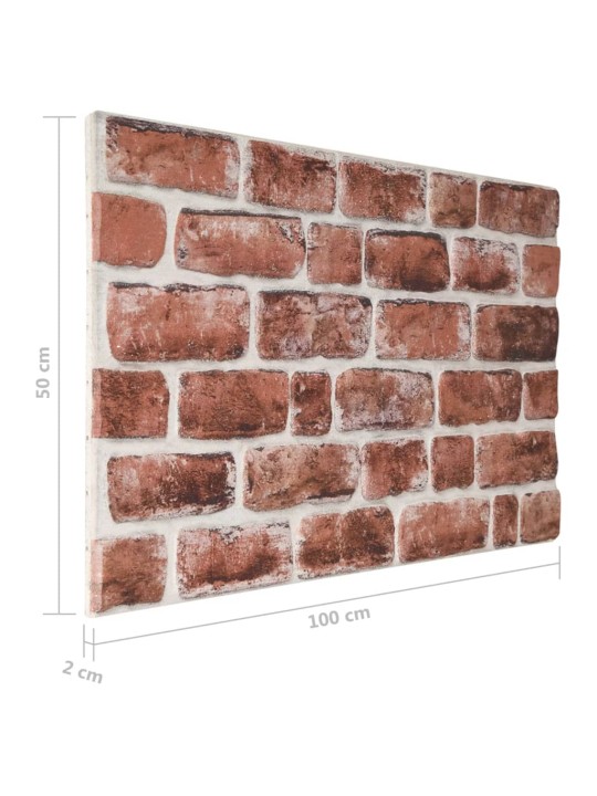 3d sienas paneļi, 10 gab., tumši brūnu ķieģeļu dizains, eps