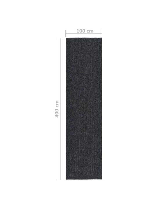 Paklāja celiņš, netīrumus aizturošs, 100x400 cm, antracītpelēks