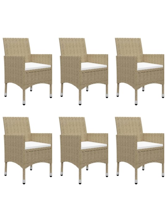 7-daļīgs dārza mēbeļu komplekts, bēšs
