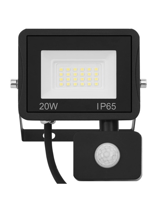 Led prožektors ar sensoru, 20 w, silti balta gaisma