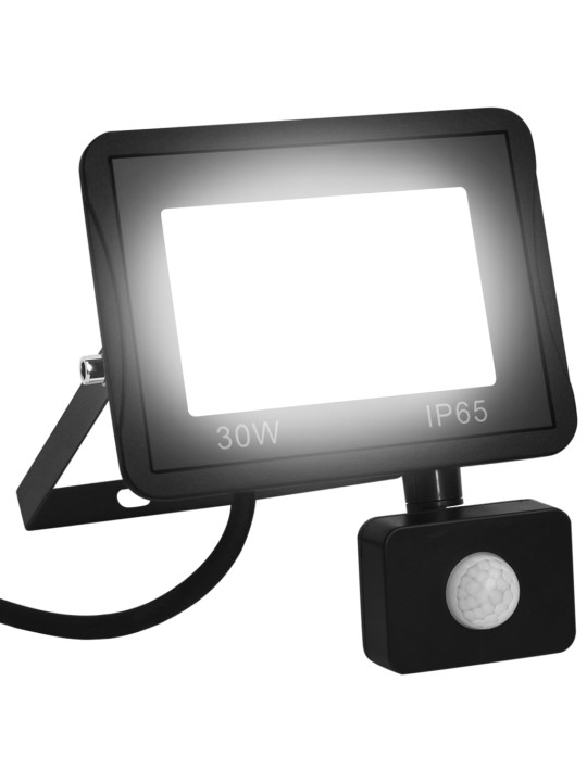 Led prožektors ar sensoru, 30 w, vēsi balta gaisma