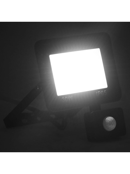 Led prožektors ar sensoru, 30 w, vēsi balta gaisma