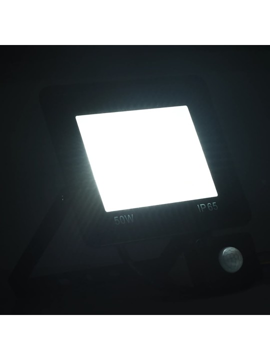 Led prožektors ar sensoru, 50 w, vēsi balta gaisma