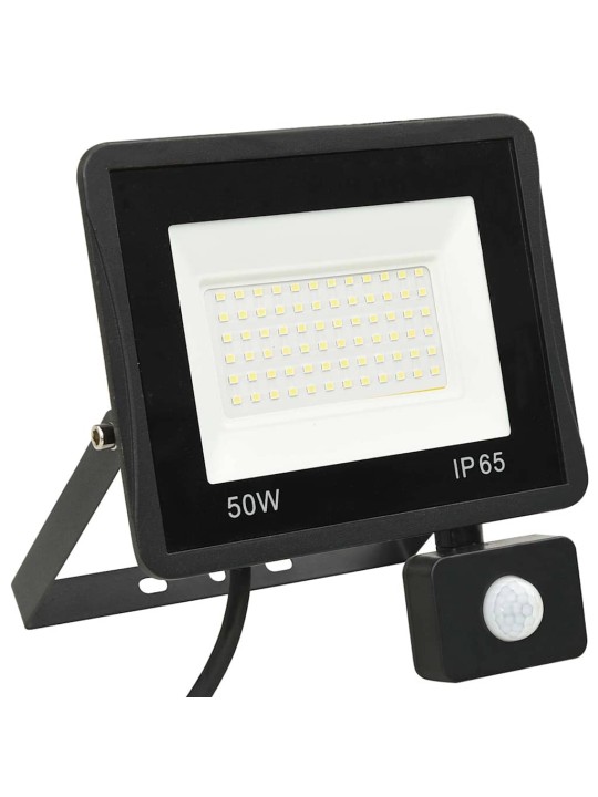 Led prožektors ar sensoru, 50 w, vēsi balta gaisma