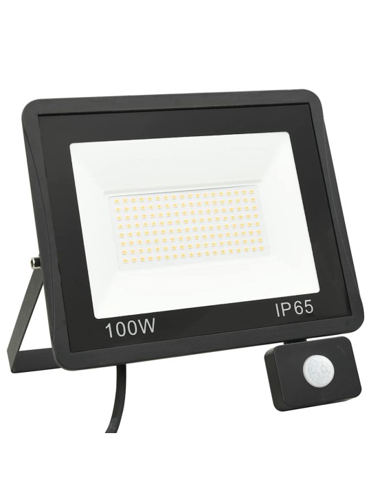 Led prožektors ar sensoru, 100 w, vēsi balta gaisma