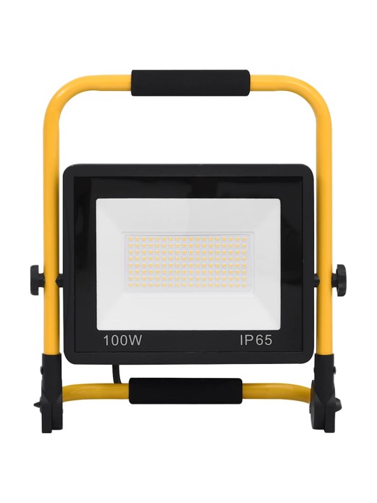 Led prožektors ar rokturi, 100 w, silti balta gaisma
